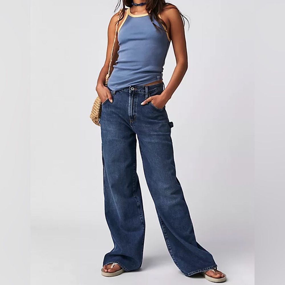 Agolde Dark Blue Flare Jeans